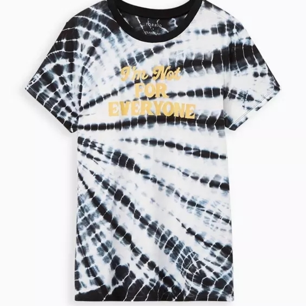 Torrid Black and White Tie-Dye Graphic Tee 5